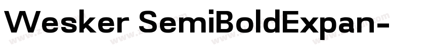 Wesker SemiBoldExpan字体转换